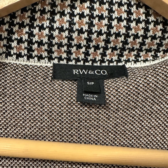 BNWOT RW & Co Sweater Coat Houndstooth Print Sz Sm - Picture 4 of 4